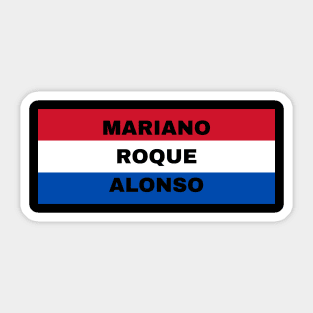 Mariano Roque Alonso City in Paraguay Flag Colors Sticker
